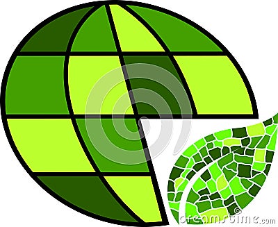 Globe leaf Vector Illustration