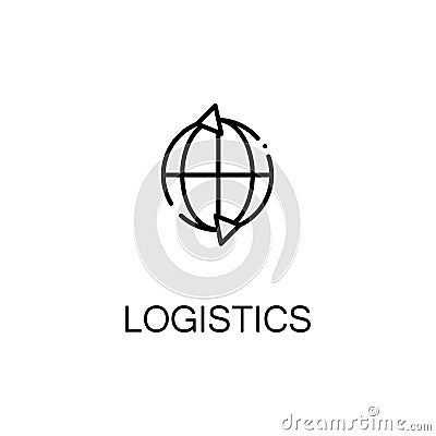 Globe line icon Vector Illustration