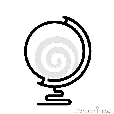 Globe line icon, outline vector illustration, linear , isolated on white. Vector Illustration