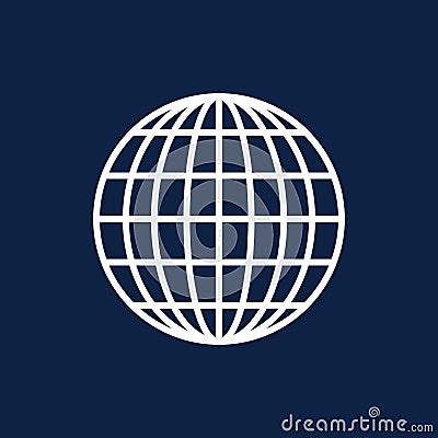 Globe lines vector icon Vector Illustration