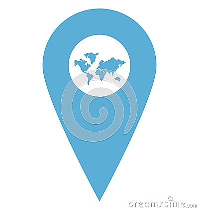 Globe Location Isolated Vector icon that can be easily edit or modified Vector Illustration