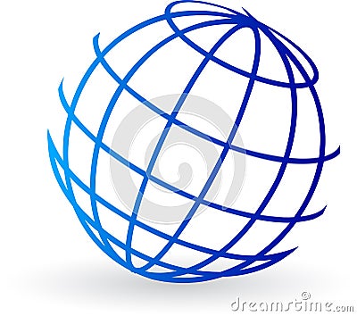 Globe logo Vector Illustration