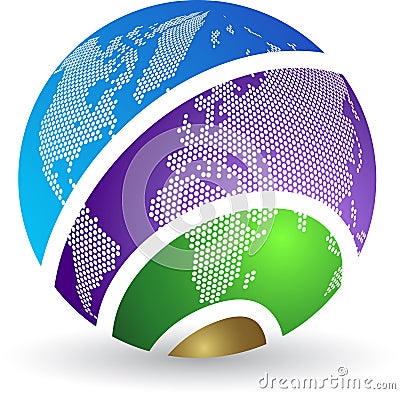 Globe logo Vector Illustration