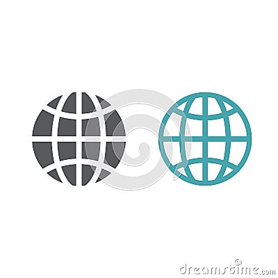 Globe model. Vector illustration Stock Photo