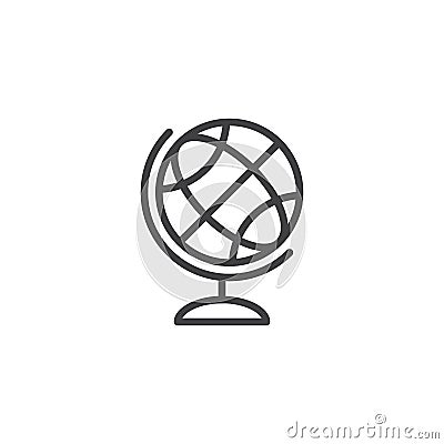 Globe outline icon Vector Illustration