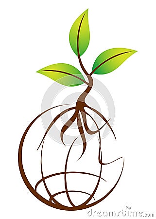 Globe plant Vector Illustration
