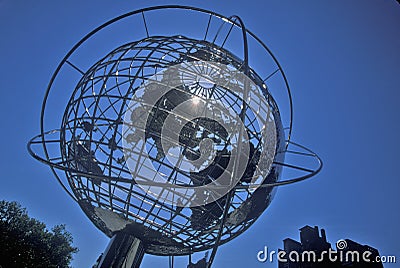Globe Sculpture in front of Trump International Hotel and Tower on 59th Street, New York City, NY Editorial Stock Photo