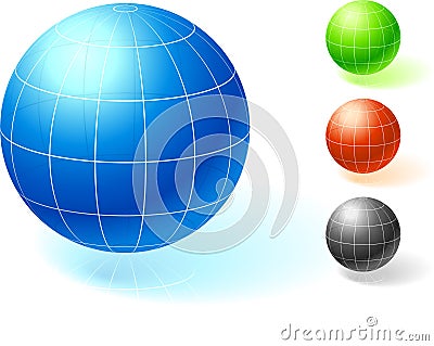 Globe set Stock Photo