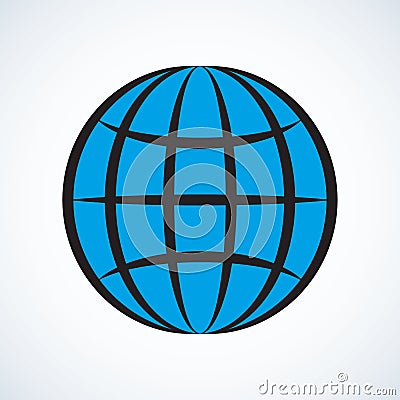 Globe. Vector drawing Vector Illustration