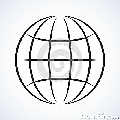 Globe. Vector drawing Vector Illustration