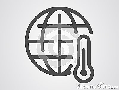 Globe vector icon sign symbol Vector Illustration