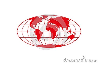 Globe vector logo icon map international Vector Illustration