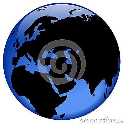 Globe view - Middle East Stock Photo