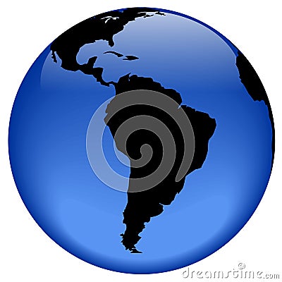 Globe view - South America Stock Photo