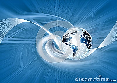 Globe vortex global Stock Photo