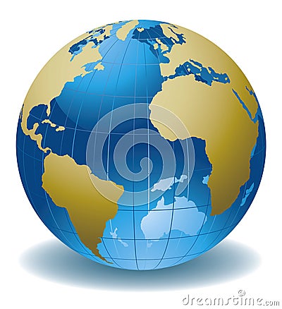 Globe of the world Vector Illustration