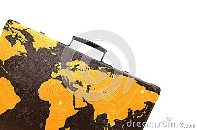 Globetrotter suitcase Stock Photo