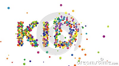 Globos coloridos que formam as crianças da palavra ilustração royalty free Globos coloridos que formam as crianças da palavra ilustração royalty free