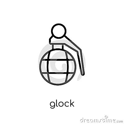 glock icon from Army collection. Vector Illustration