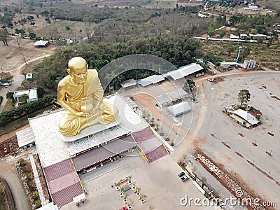 Glod buddha,the largest in the world at Nakhon Ratchasima,Thailand Editorial Stock Photo