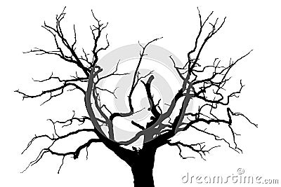 Gloomy dead tree Vector Illustration