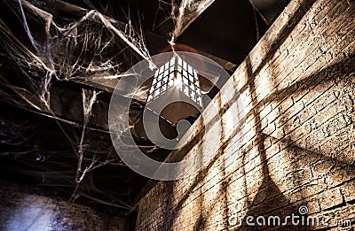 Gloomy frightening interior of room Stock Photo