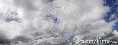 Gloomy sky with a large storm cloud Stock Photo