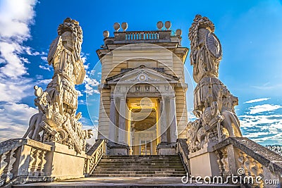 Gloriette structure in Schonbrunn Palace in Vienna Editorial Stock Photo