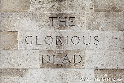The Glorious Dead Inscription on the Cenotaph in London Stock Photo