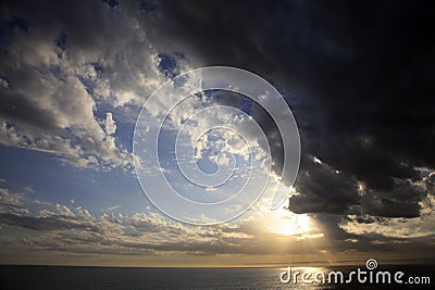 Glorious evening sunset Stock Photo