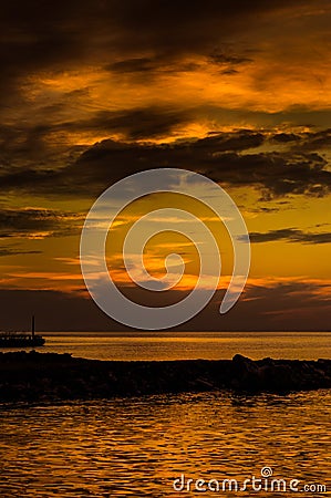 Glorious Golden Sunset Stock Photo