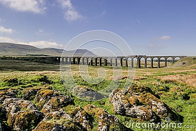 Glorious Morning at Ribblehead Viaduct Stock Photo