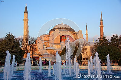 The glorious museum of Hagia Sophia in modern Istanbul Stock Photo