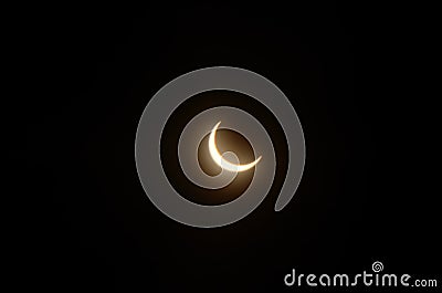 The Glory Of The Crescent Moon Stock Photo