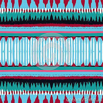 Gloss Tribal Vector Seamless Pattern. Ocean Vector Illustration