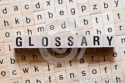 Glossary word concept Stock Photo