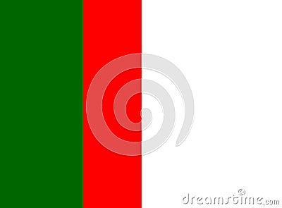 Glosssy glass flag of Muhajir people Stock Photo