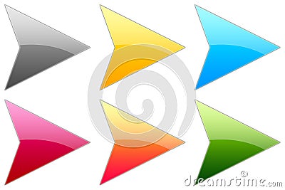 Glossy Arrows Stock Photo