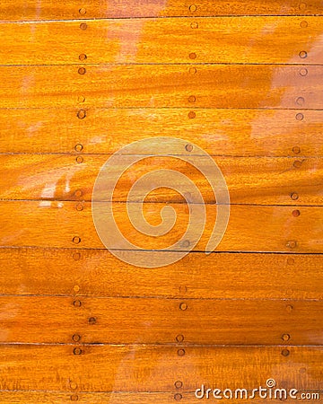 Glossy boat wood background. Stock Photo