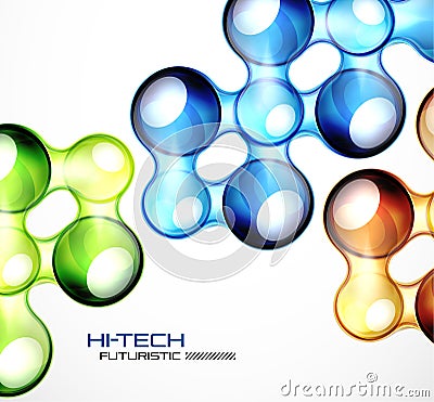 Glossy bubble abstract background Vector Illustration