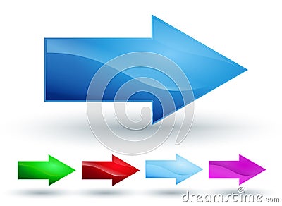 Glossy Business Arrows Stock Photo