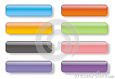 Glossy Buttons Vector Illustration