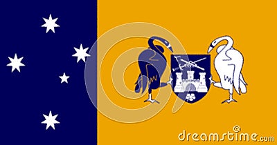 Glossy glass flag of the Australian Capital Territory Canberra city Stock Photo