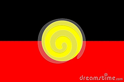 Glossy glass flag colours of Indigenous of Australia Stock Photo