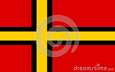 Glossy glass Proposed National flag of Germany by the Christian Democratic Union, circa 1948. Stock Photo