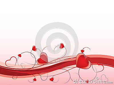 Glossy heart background Vector Illustration