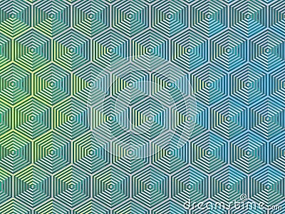 Glossy hexagons Stock Photo