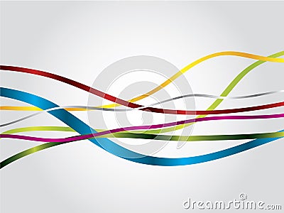 Glossy ribbons Vector Illustration