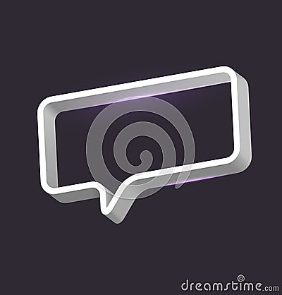 Glossy speach bubble Vector Illustration