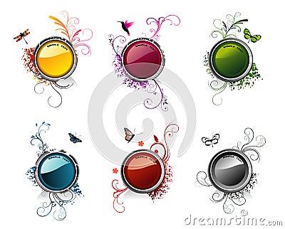 Glossy vector banners Vector Illustration